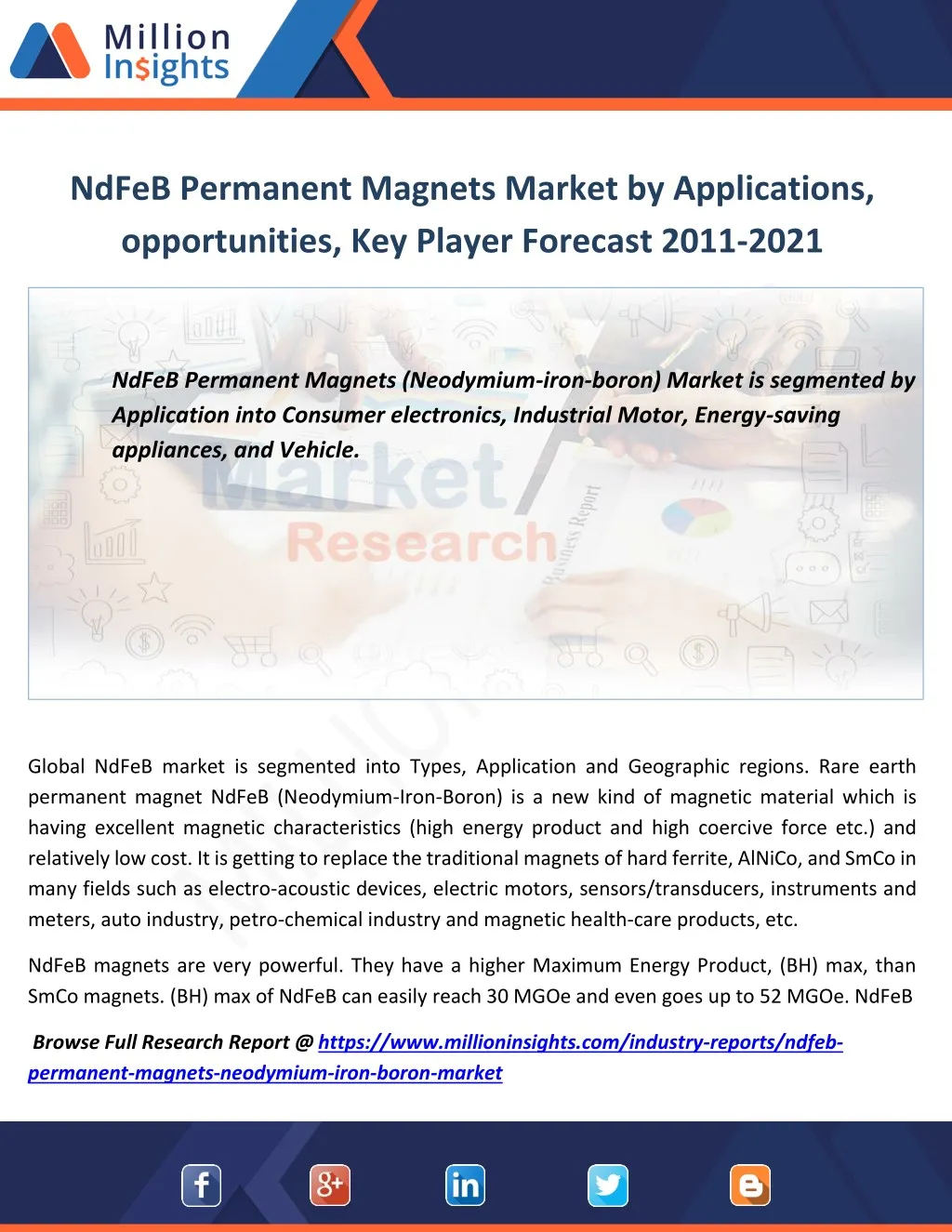 ndfeb permanent magnets market by applications
