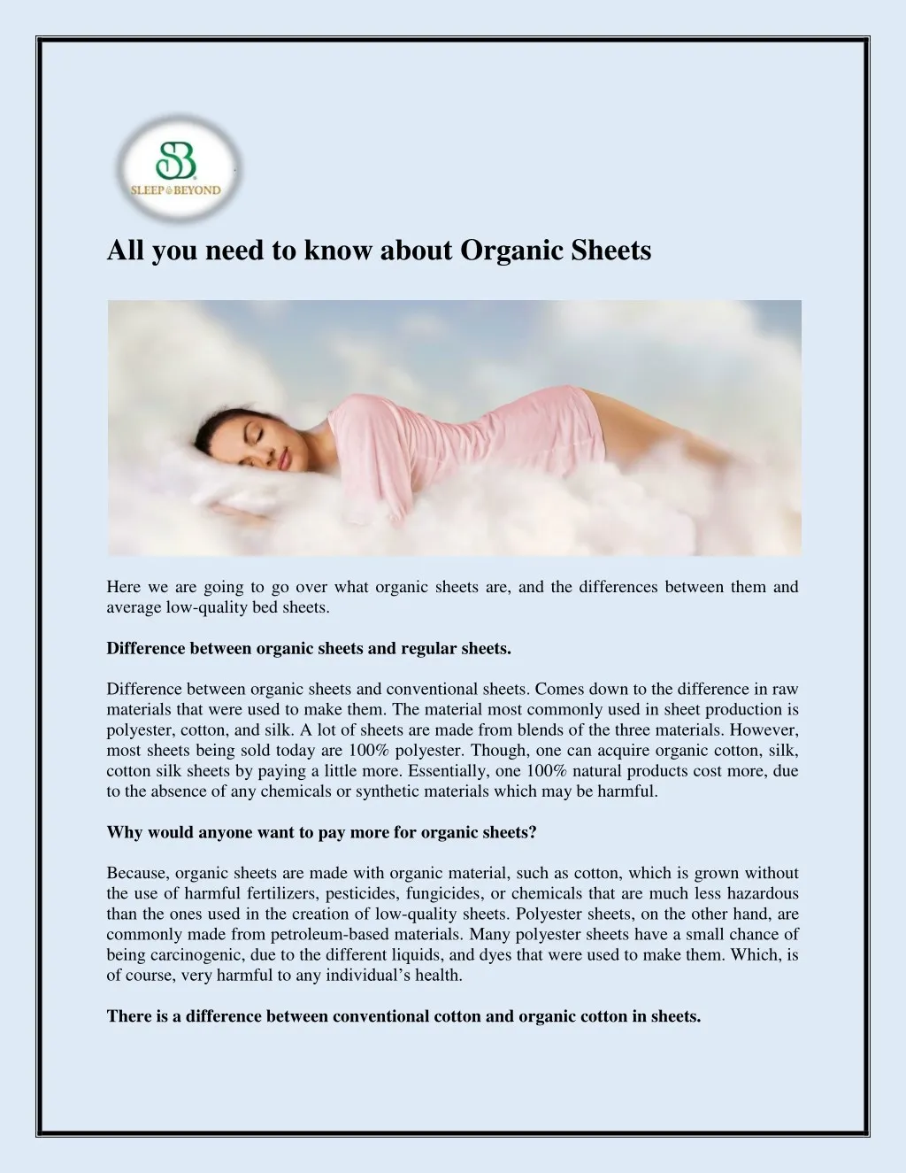 all you need to know about organic sheets