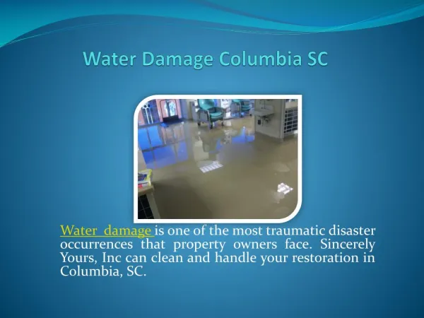Water Damage Columbia SC
