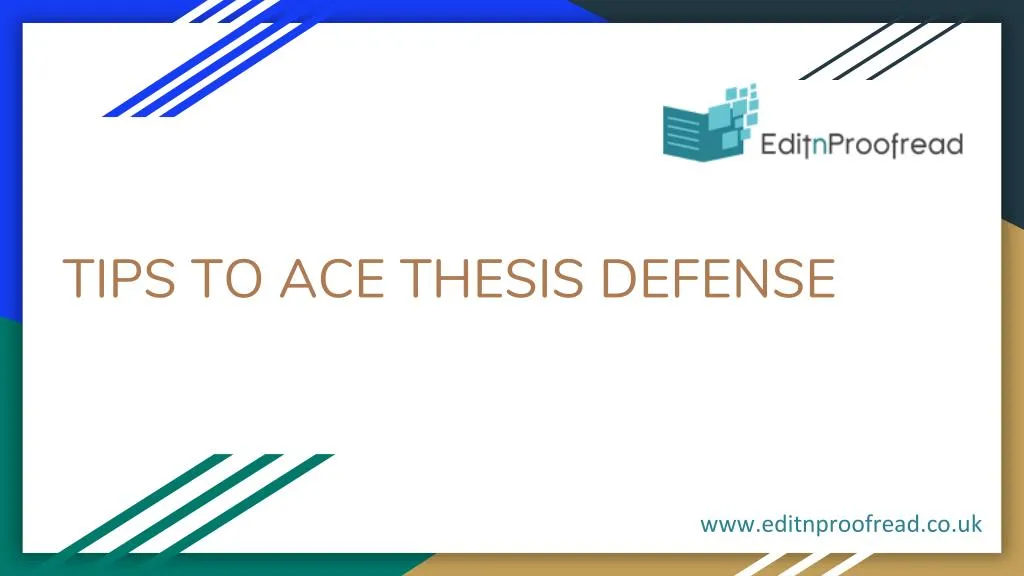 tips to ace thesis defense