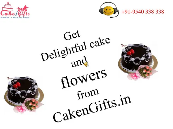 Enjoy your Fastival with Delightful cake and flowers