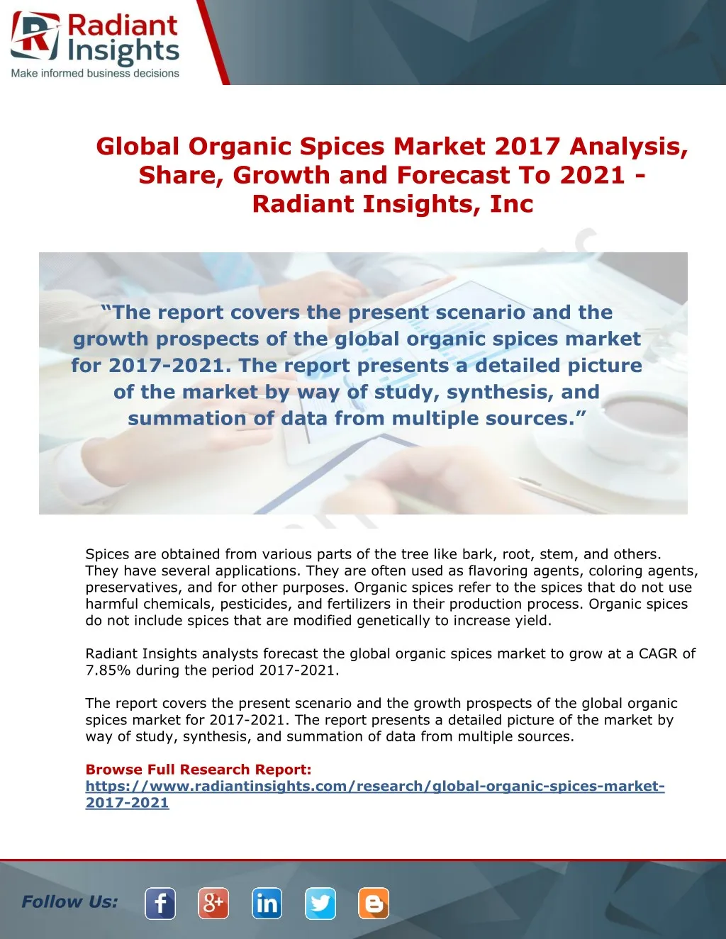 global organic spices market 2017 analysis share