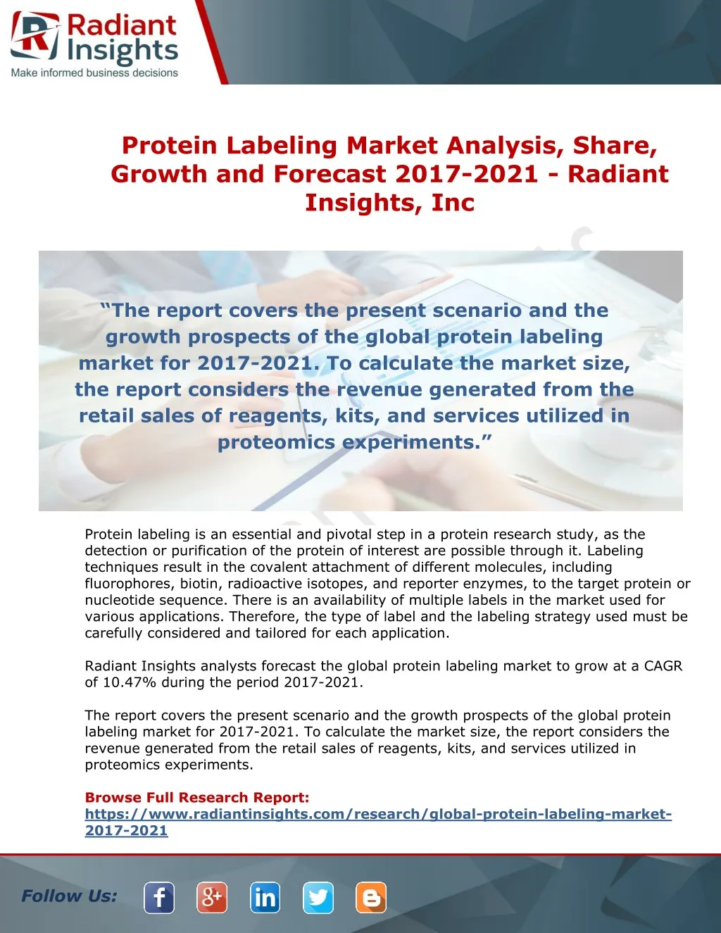 protein labeling market analysis share growth