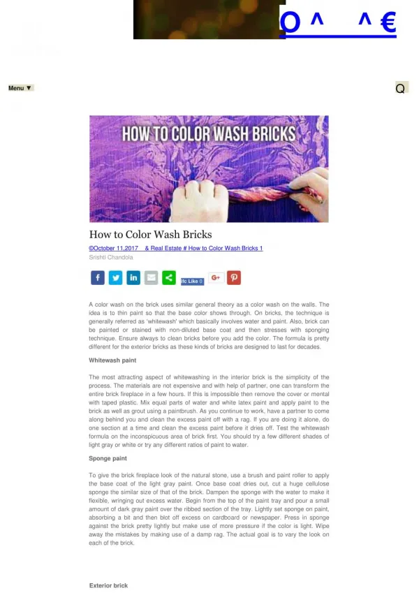 How to Color Wash Bricks