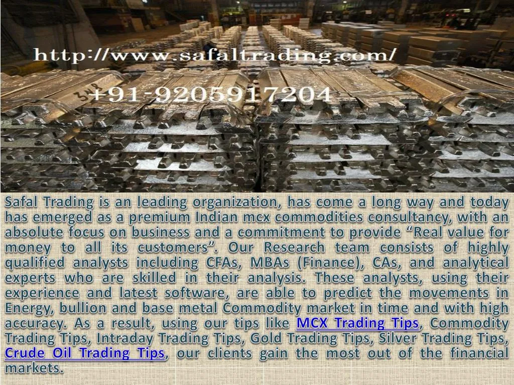 safal trading is an leading organization has come