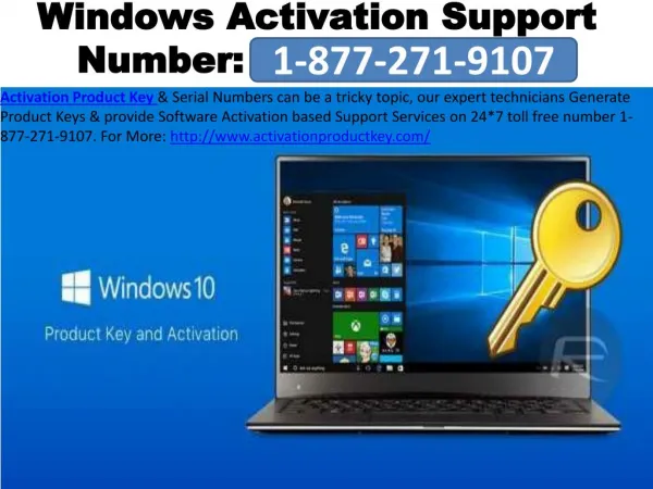 1-877-271-9107 Windows Activation Key Support Number
