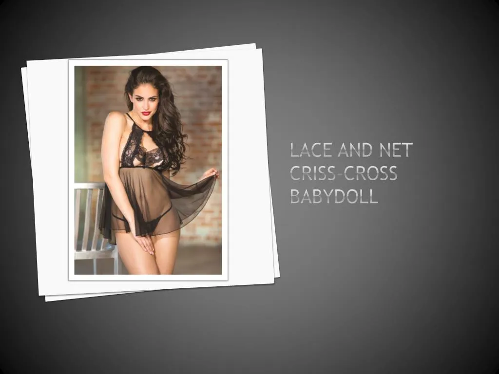 lace and net criss cross babydoll