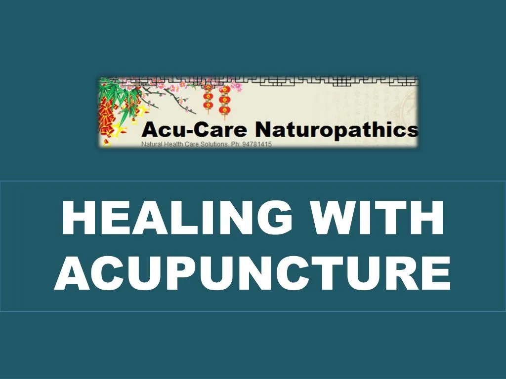 healing with acupuncture