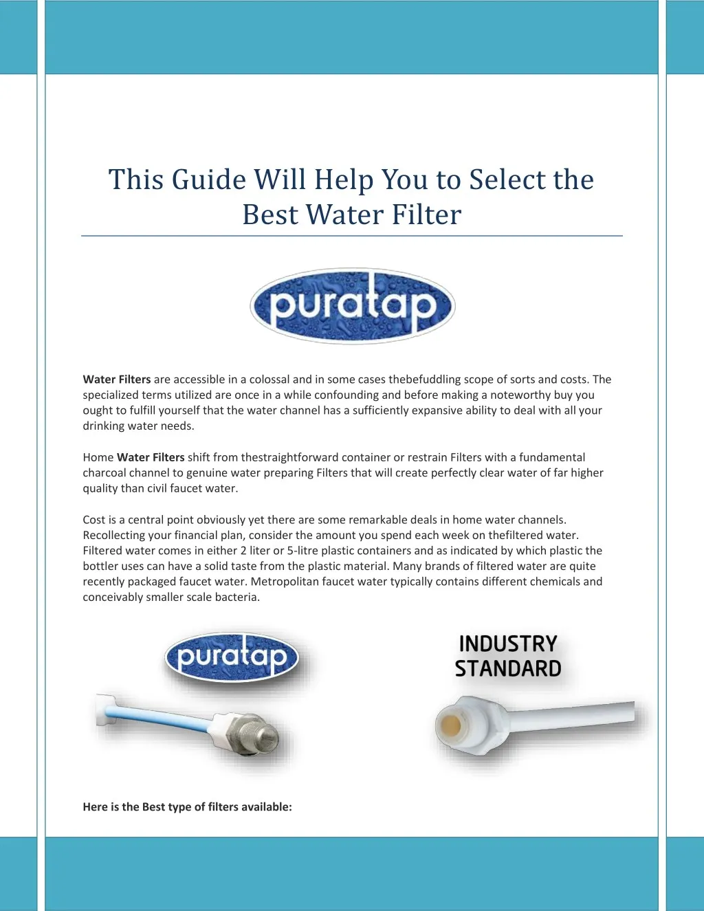 this guide will help you to select the best water