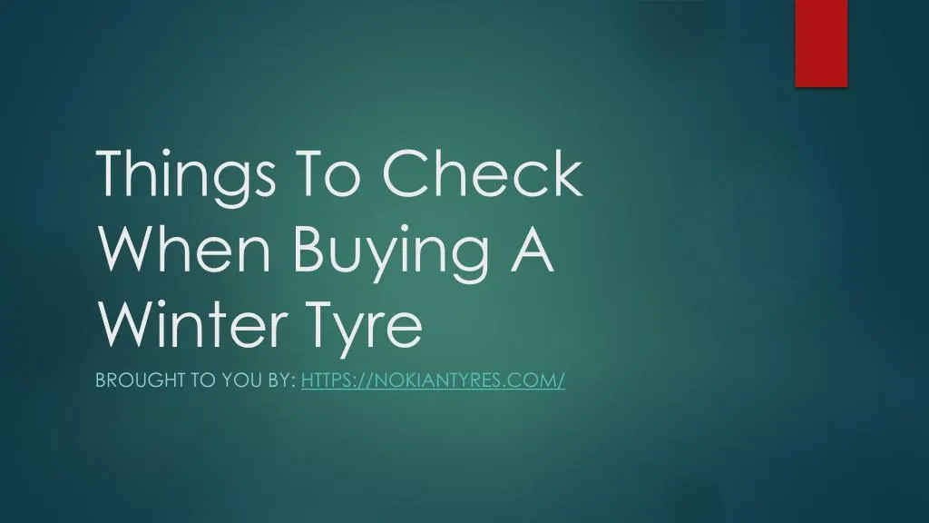 things to check when buying a winter tyre
