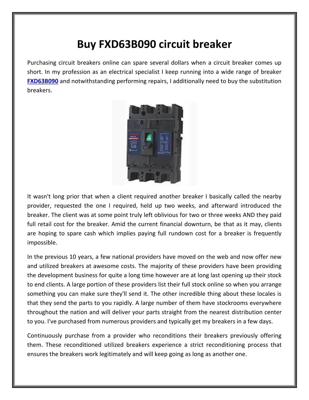 buy fxd63b090 circuit breaker