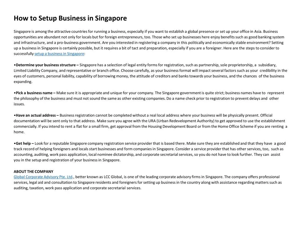 how to setup business in singapore