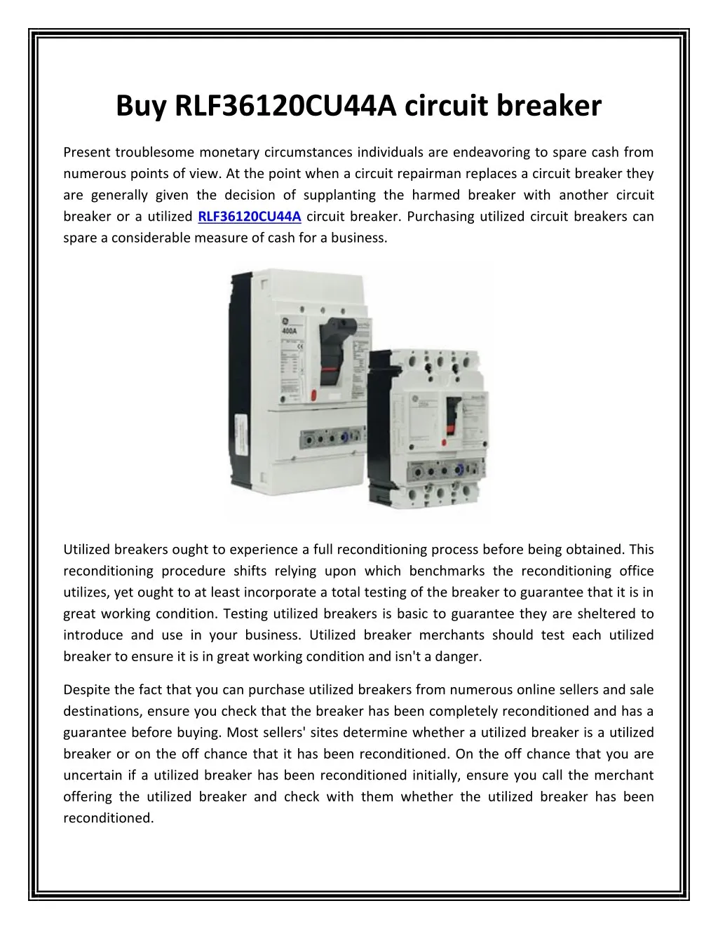buy rlf36120cu44a circuit breaker