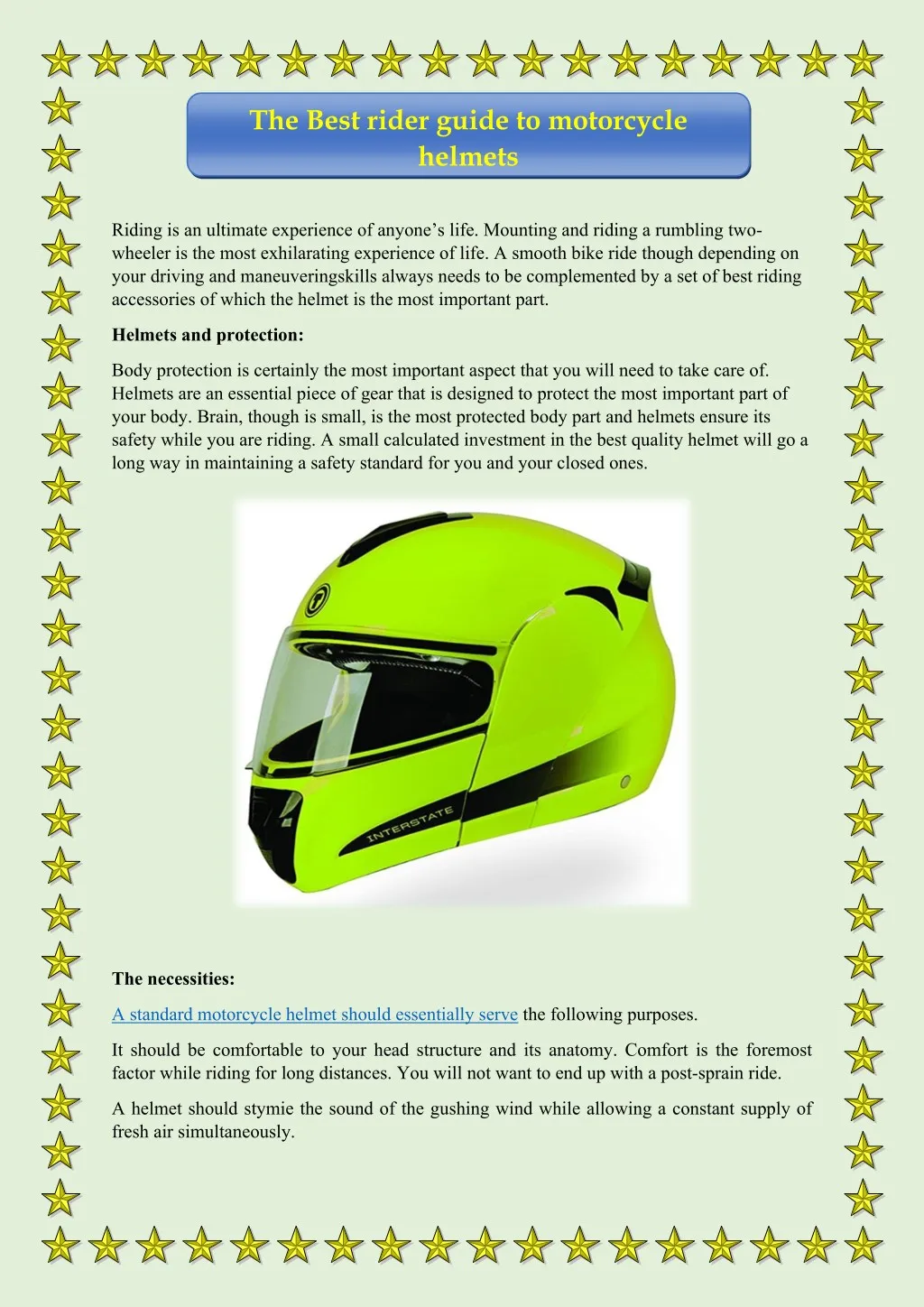 the best rider guide to motorcycle helmets