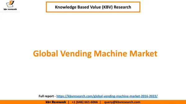 Global vending machine market size