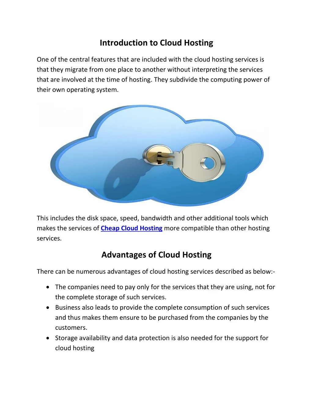 introduction to cloud hosting