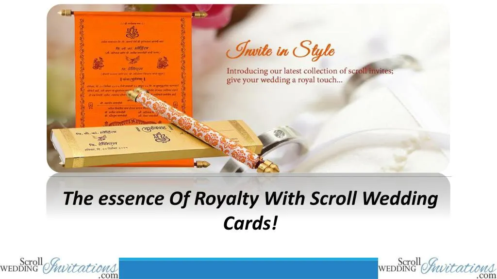 the essence of royalty with scroll wedding cards