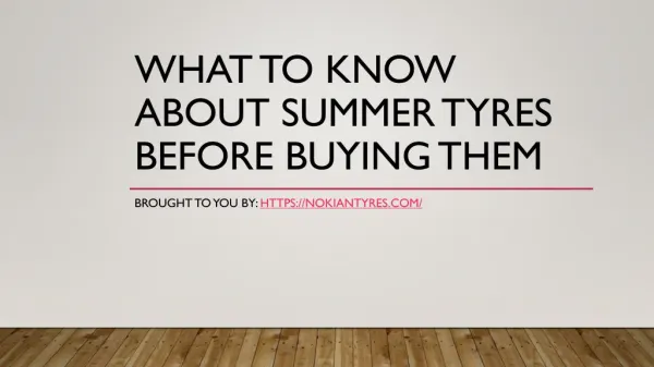 What To Know About Summer Tyres Before Buying Them