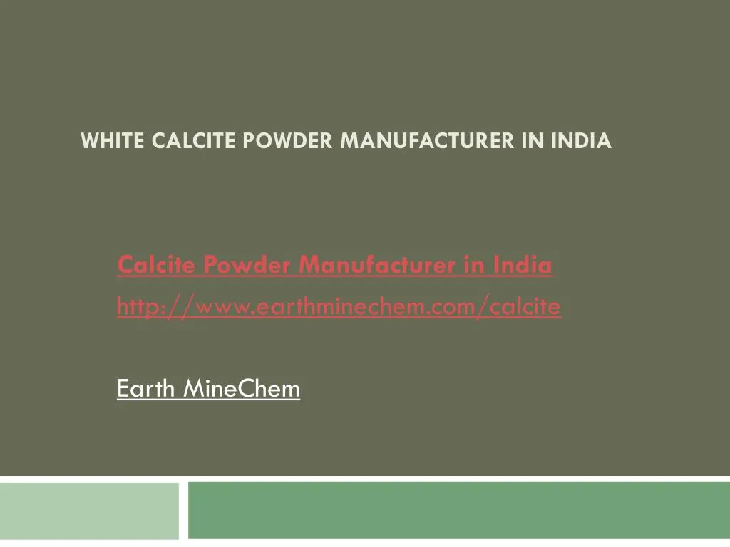 white calcite powder manufacturer in india