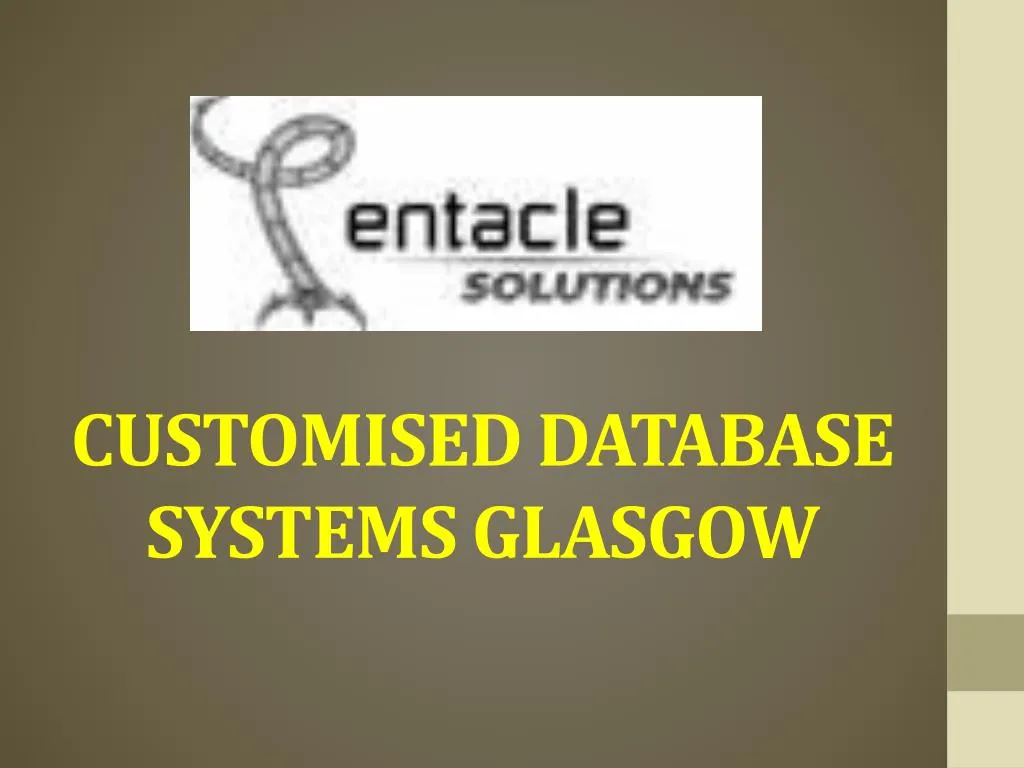 customised database systems glasgow
