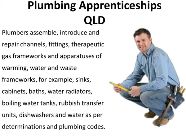 Plumber Apprenticeship Brisbane & Gold Coast
