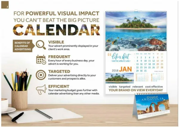 Powerful Visual Impact Calendar 2018