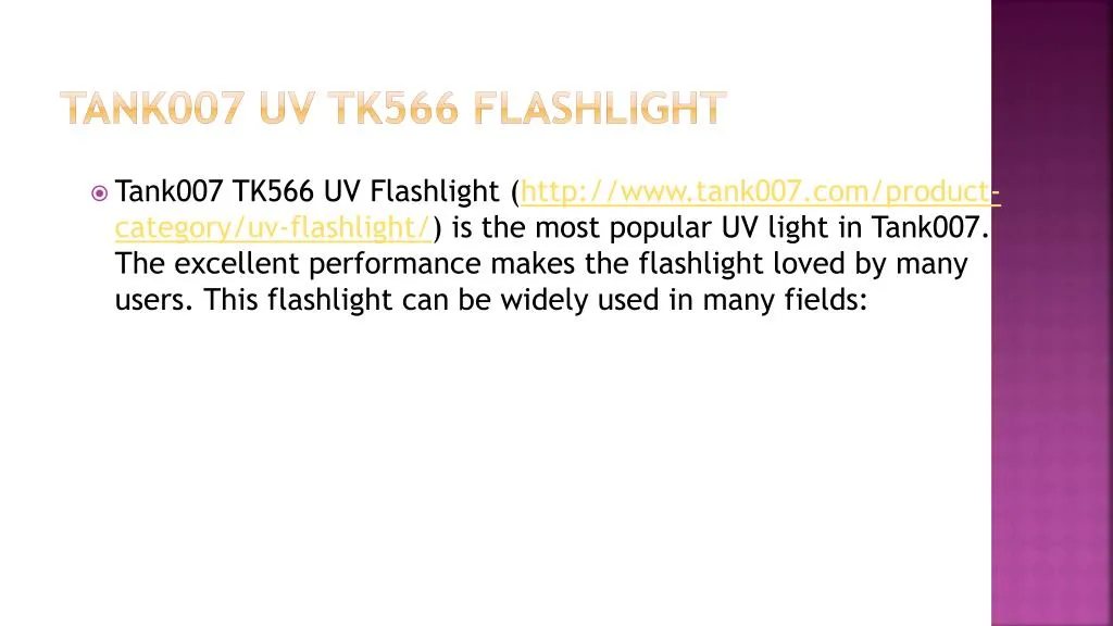 tank007 uv tk566 flashlight