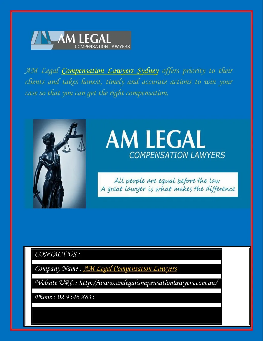 am legal compensation lawyers sydney offers