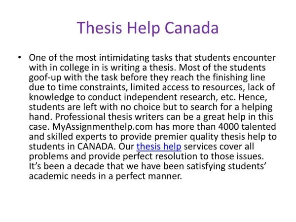 Thesis Help Online At Low Price From MyAssignmenthelp.com