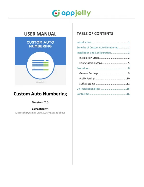 Microsoft Dynamics 365 Auto Numbering Plugin