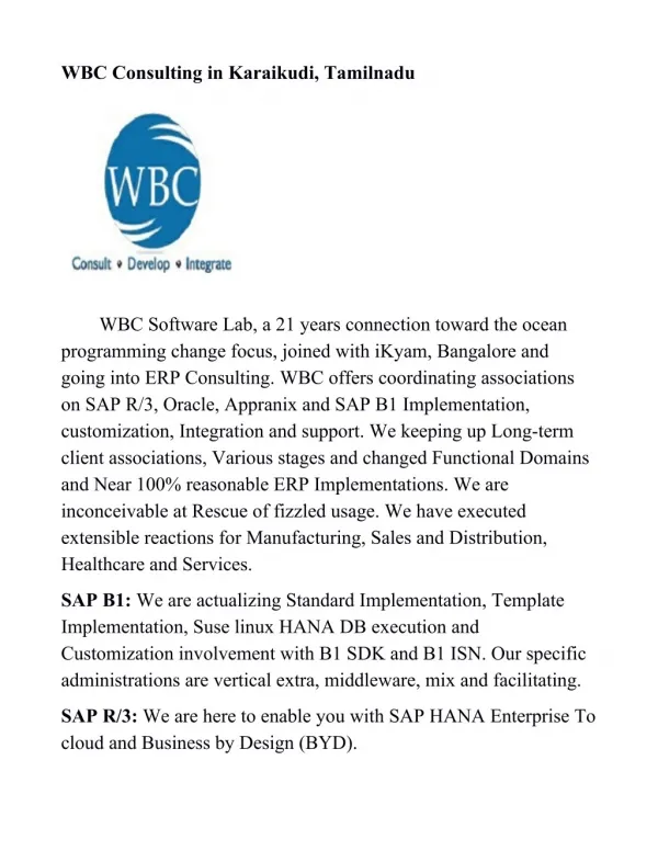 WBC Consulting