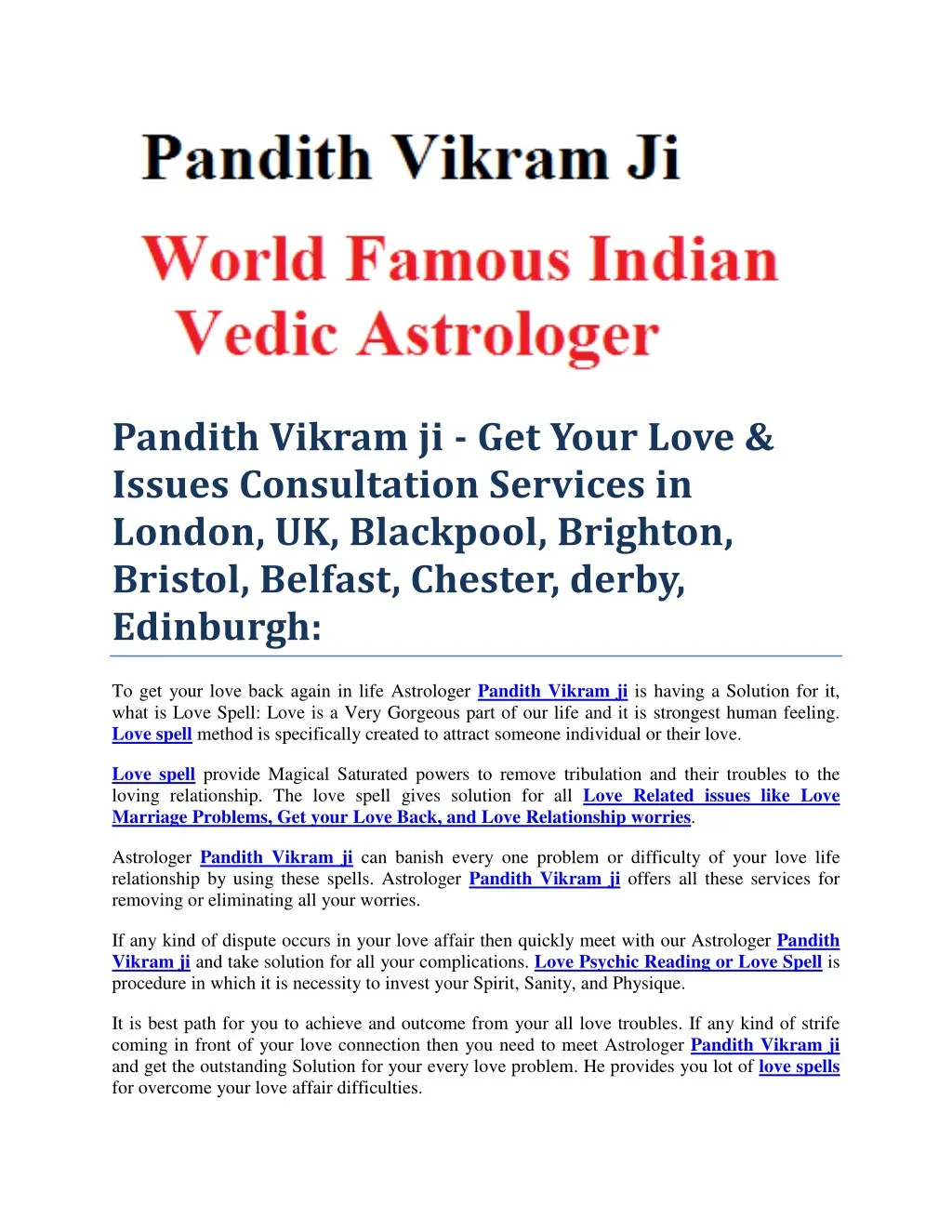 pandith vikram ji get your love issues