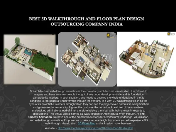 Best 3D Walkthrough and Floor Plan Design outsourcing company India