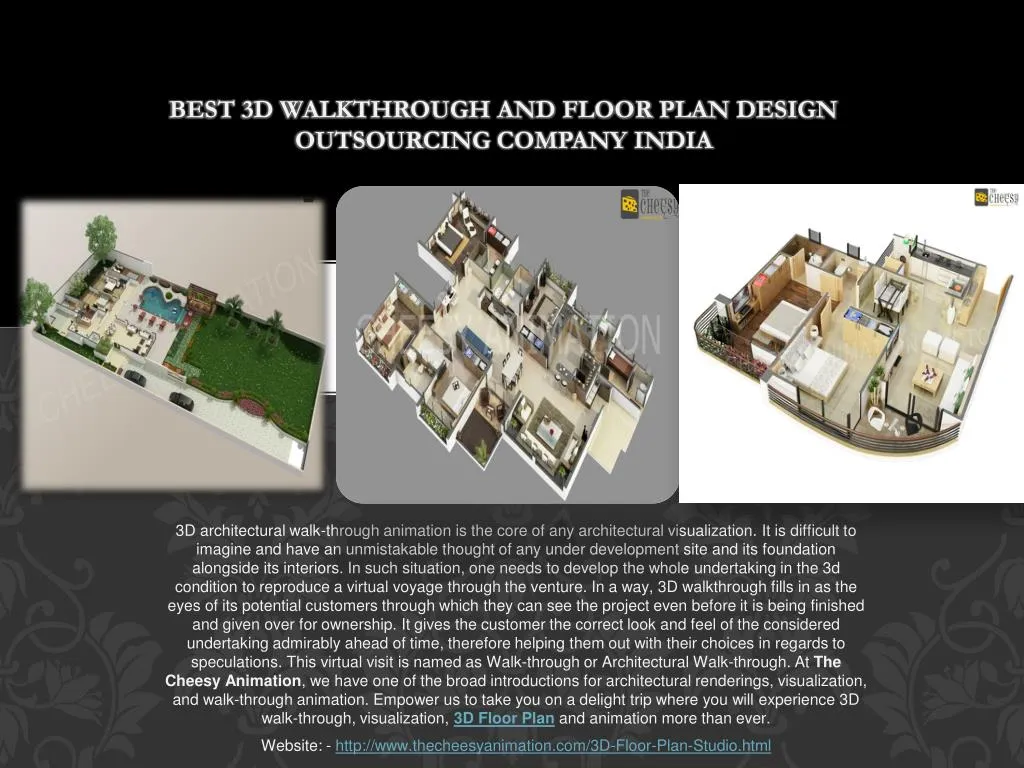 best 3d walkthrough and floor plan design outsourcing company india