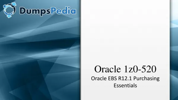 Download Oracle 1Z0-520 Dumps - 1z0-520 Dumps Questions