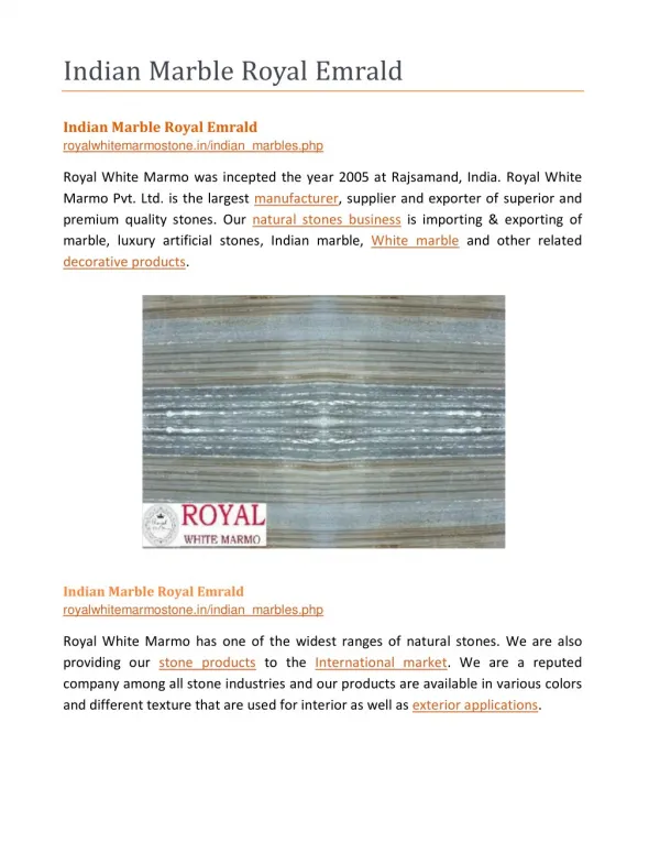 Indian Marble Royal Emrald