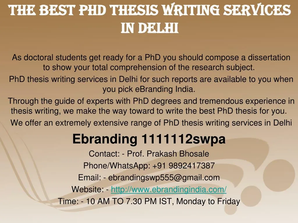 the best phd thesis writing services in delhi