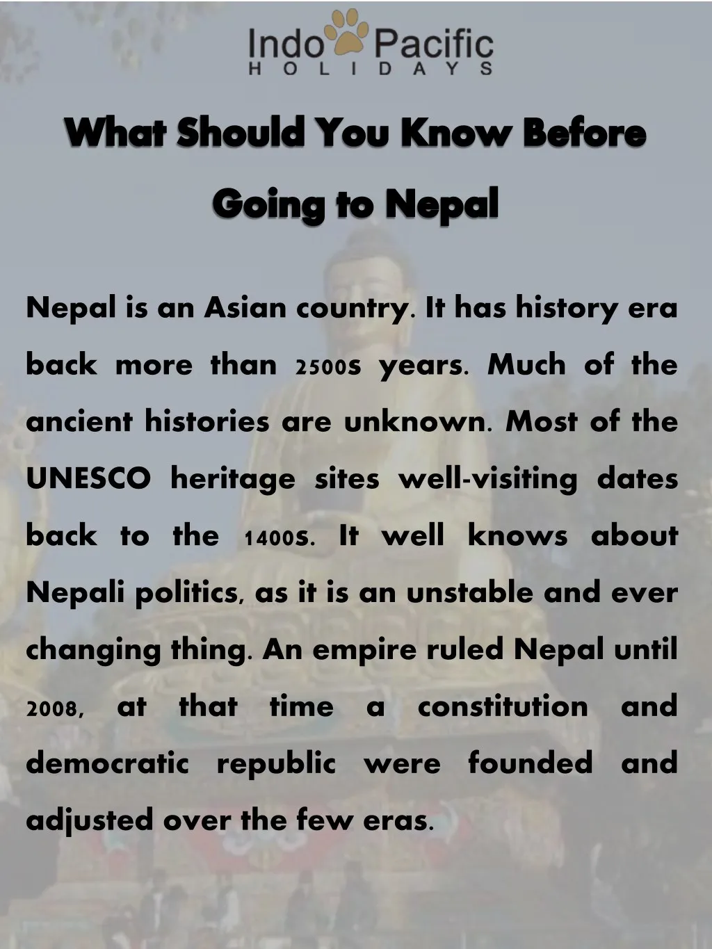 nepal is an asian country it has history era