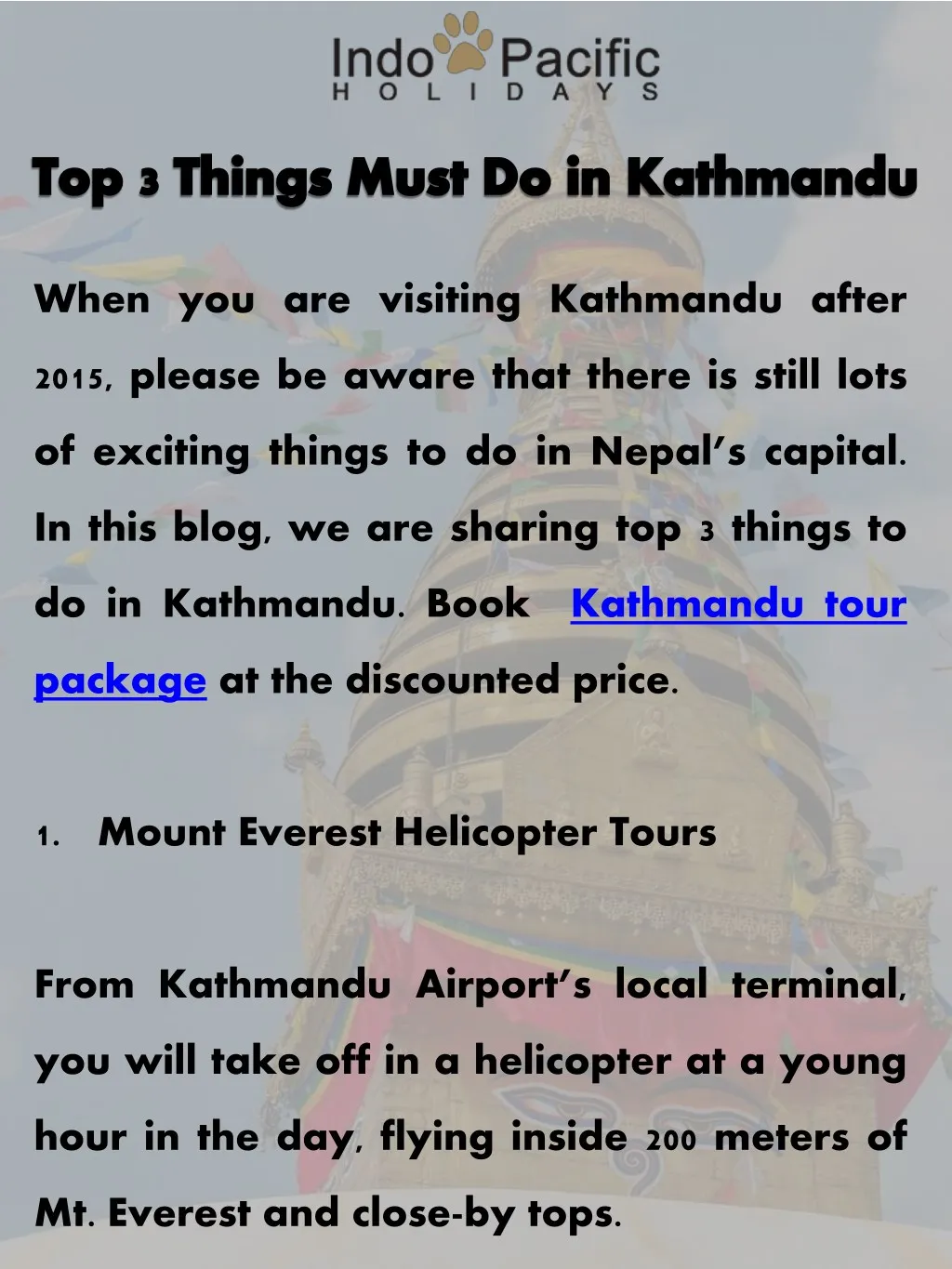 when you are visiting kathmandu after