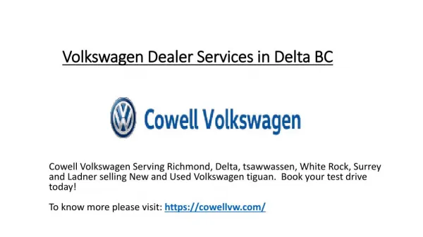 Volkswagen Dealer Services in Delta BC