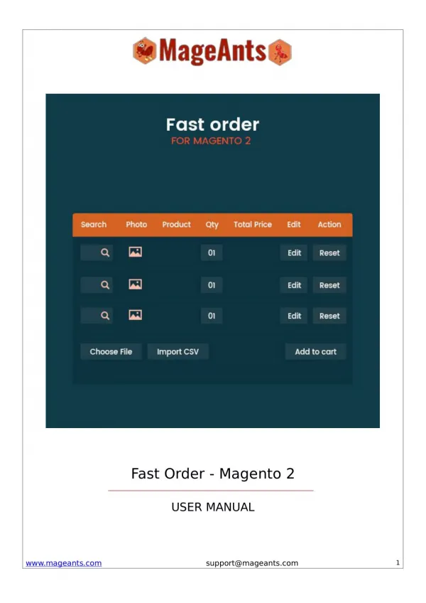 Magento 2 Wholesale Fast Order
