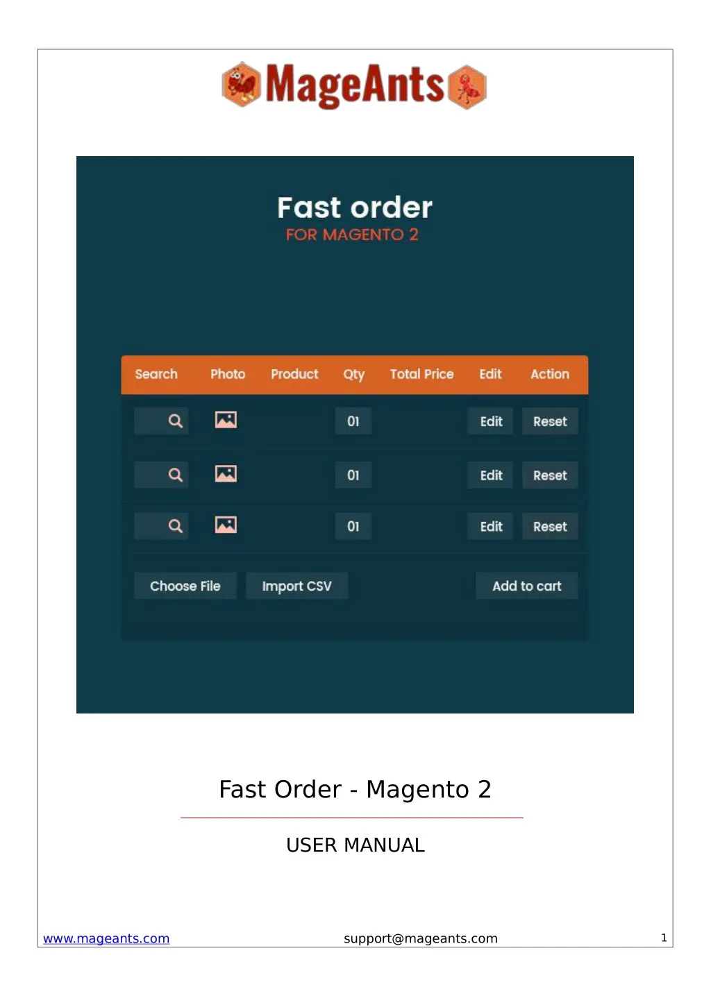 fast order magento 2