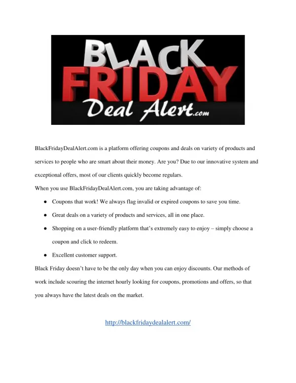 Black Friday Deal Alert