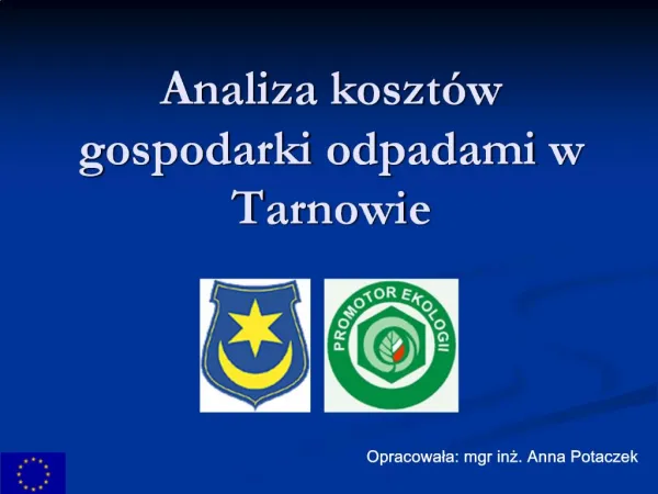 Analiza koszt w gospodarki odpadami w Tarnowie