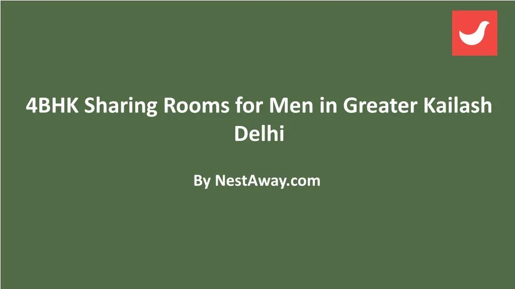4bhk sharing rooms for men in greater kailash
