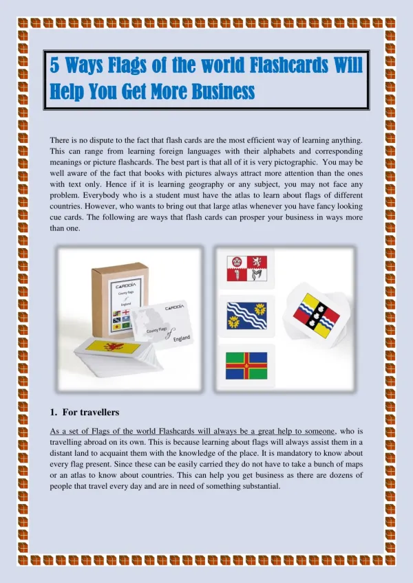 5 Ways Flags of the world Flashcards Will Help You Get More Business