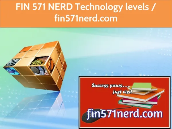 FIN 571 NERD Technology levels / fin571nerd.com