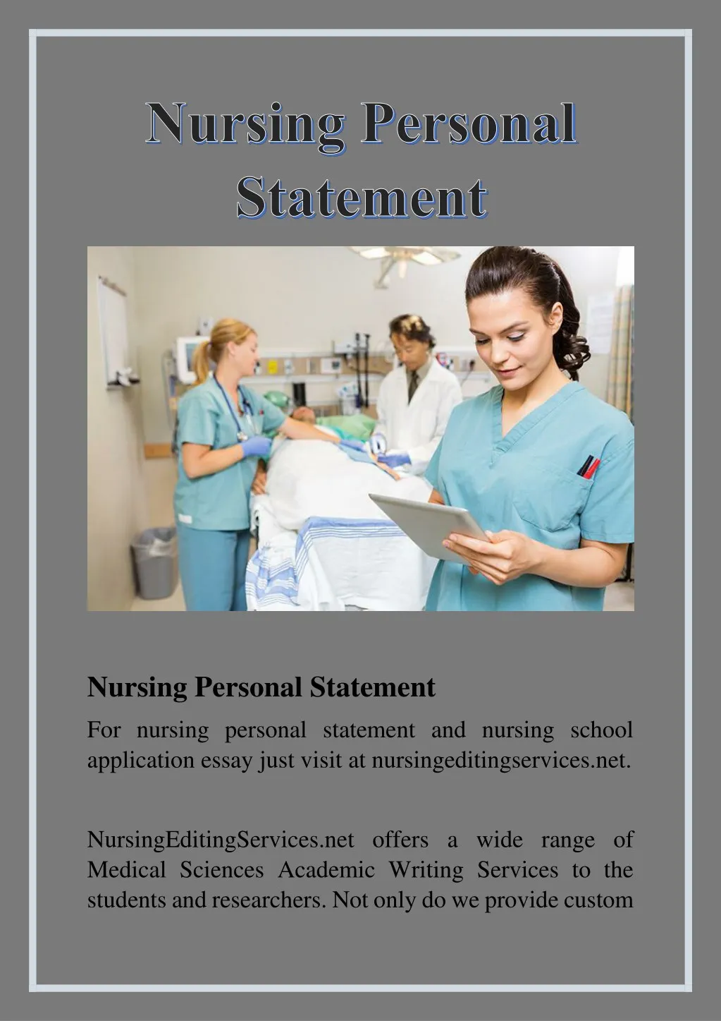 nursing personal statement