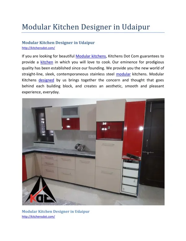 Modular Kitchen Designer in Udaipur