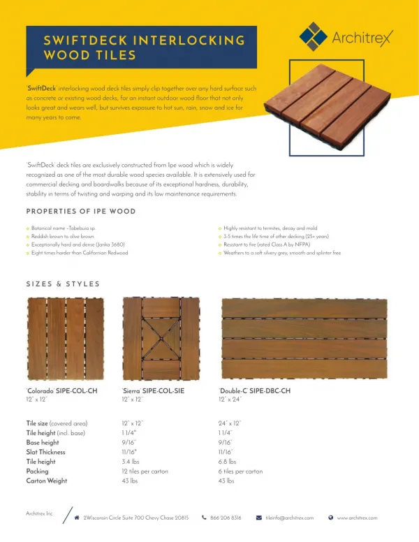 Swiftdeck Interlocking Wood Tiles